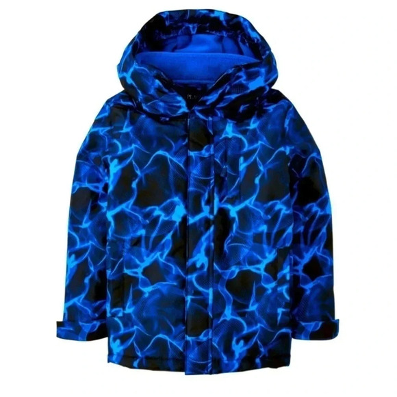 The Children’s Place Boys Insulated Jacket Attached Hood XL Blue Camo - Picture 2 of 9
